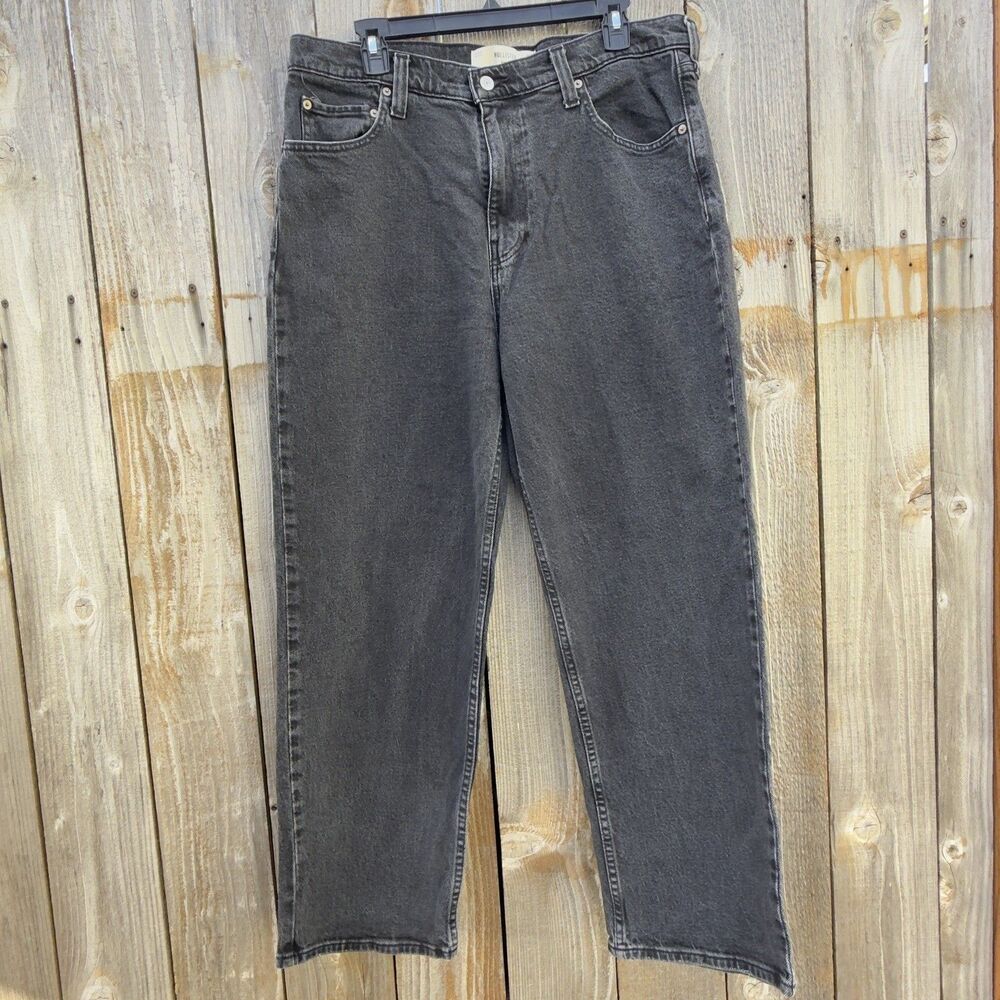 Hollister Men’s Baggy Black Jeans 34x30 Y2K